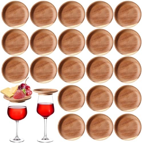 Mumufy 16 Stück 10,2 cm Serviergeschirr Holz Weinglas Charcuterie Topper um Insekten fernzuhalten