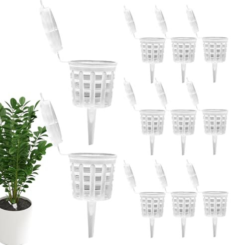 10 Stück Dünger Mesh Körbe, Bonsai Düngerbox Mit Deckel Kunststoff Dünger Box Für Blumen, Sukkulenten, Topfpflanzen, Hof, Rasen, Garten, Terrasse & Balkon