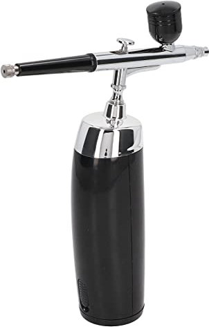 Kit de Aerógrafo Recargable Inalámbrico con Tres Tazas de Pintura para Proyectos Maquillaje, Arte y Bricolaje (Black)