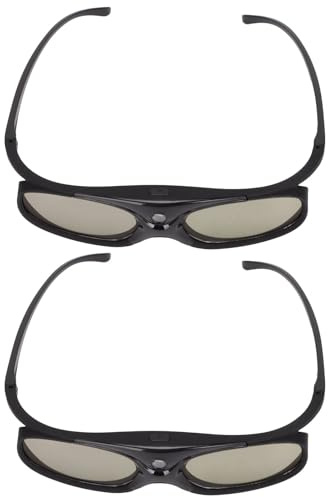 TIKATARER 3D Glasses, Shutter Glasses With DLP LinK LCD Lens 3D 2Pcs 144Hz Active Shutter Projector for DLP Orojectors