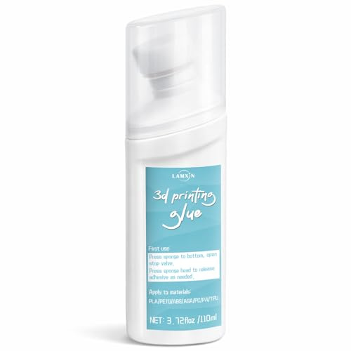 LAMXIN 110ml Liquid 3D Printer Glue, Extra Strong Grip Reduce Warping | Water Soluble & Easy to Clean 3d Print Glue For ABS, ASA, PLA, and PETG Filament, Prevent Printing Failures From Occurring