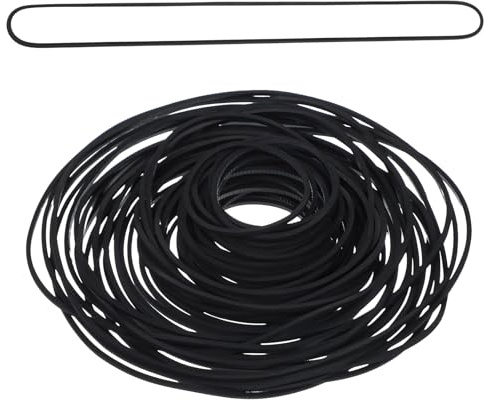 cobee 100 Pcs Recorder Rubber Belts, Mix Flat Cassette Tape Machine Rubber Belts, Cassette Recorder Repair Maintenance for DVD CD LD VCR Repeater Drives(100)