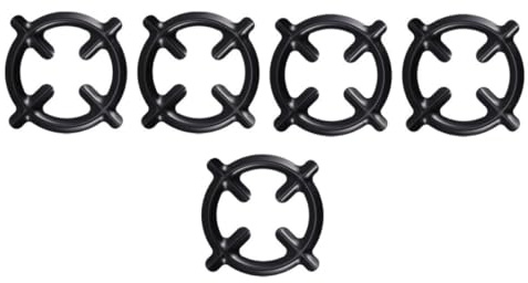 SUPVOX 5 Pcs Iron Gas Stove Racks Pot Stands Black Gas Hob Supports Wok Pan Brackets for Kitchen Cooking and Camping