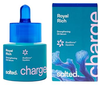 salted. Royal Rich | Stärkendes Öl-Serum | 20 ml | nährende Textur | mit Squalan, Tocopherol und beruhigendem, barrierestärkendem Mikroalgenkomplex BlueBiome® | für trockene Haut