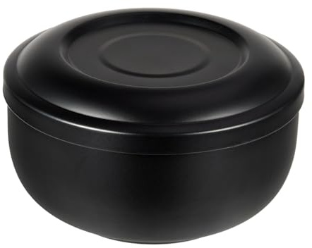 Etyldya Bol à Raser avec Couvercle, En Acier Inoxydable, Porte-crème à Barbe et Savon, Accessoire de Rasage pour Homme, Idéal pour La Salle de Bain, Idée Cade, jaune