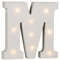 Out of the Blue 57/6086 - Holz Buchstabe M beleuchtet mit 9 LED Lichtern, batteriebetrieben, ca. 16 cm