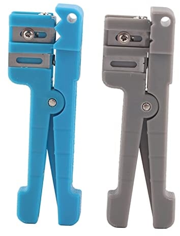 Bewinner Fiber Optic Stripper 45-163 45-162 Fiber Optic Jacket Stripper Coaxial Cable Stripping Cutter Tool for Stripping Simplex Fiber and a Variety of Fiber Optic Cable (45-162+45-163)