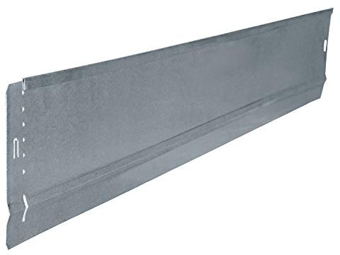 bellissa Rasenkante Basic im 2er Set - 7032 - Stahlblech feuerverzinkt, silberfarbig - aus Metall - 100 x 10 cm, Nutzlänge 14,55 m - Mit patentierter Verbindungstechnik