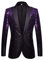 PYJTRL Herren Anzugjacke mit Pailletten (XL, Violett/Schwarz)