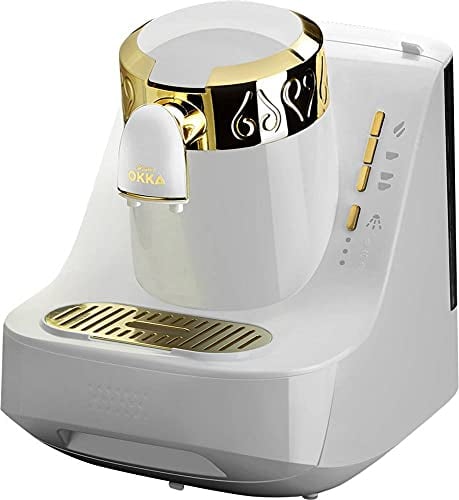 Arzum Okka OK008-B Turkish Coffee Machine, Fully Automatic Coffee Machine, 2 Cups of Coffee, White
