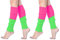 CHENGZI Beinstulpen, gerippt, gestrickt, Beinwärmer, Custume, Party, Sport, Yoga, Beinstulpen für Frauen und Mädchen, 2 Paar, Rosengrün, One size