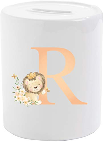 EZYshirt® Namenstasse personalisierte Kaffee-Tasse mit Namen und Buchstabe persönliche Geschenke Buchstabentasse Spardose | Kaffekasse