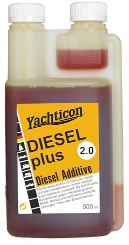 YACHTICON Diesel Plus 2.0 – Hochleistungs-Dieseladditiv für Motoren & Heizungen – schützt vor Dieselpest, reinigt Einspritzsystem & reduziert Verbrauch 500ml