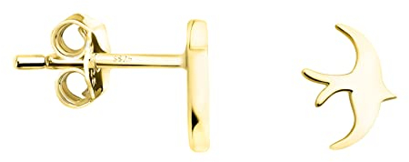 SOFIA MILANI - Damen Ohrringe 925 Silber - vergoldet/golden - Vogel Schwalbe Ohrstecker - E1391