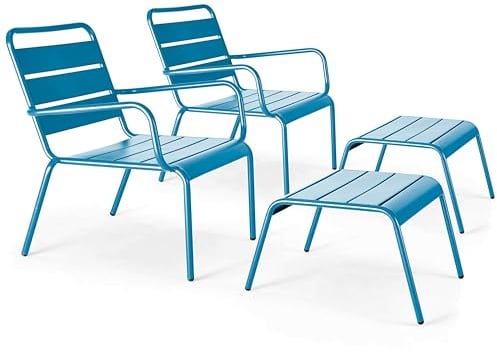 Oviala Gartensessel, quadratisch, 60 x 64 x 72 cm, Stahl, 1-Sitzer Palavas