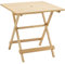 Outsunny Table à Manger de Jardin Pliable Table Bistro carrée Table Patio terrasse avec Trou pour Parasol Bois de peuplier dim. 70L x 70l x 70H cm Naturel