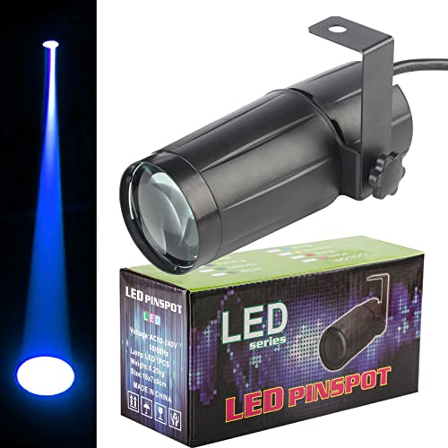 Projecteurs Pin Spot Jindaaudio, Projecteur Bleu 3W Mini Lumiere de Faisceau Boule a Facette Spotlight Lumieres de Scene pour Les Bars de Clubs