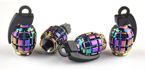 4 Stück Bunte Metall Ventilkappen Auto Motorrad Fahrrad Universal Ventil Legierung Kappen Verhindern Sie Luftlecks und Verstopfungen Amerikanisches Autoreifen Ventildeckel (Granate)