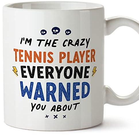 MUGFFINS Tennis Player Mug - in English - Everyone Warned You About - Funny Gift for Colleagues - Ceramic 11oz Mug