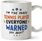 MUGFFINS Tennis Player Mug - in English - Everyone Warned You About - Funny Gift for Colleagues - Ceramic 11oz Mug