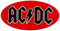 AC/DC Aufkleber Logo rot/schwarz Sticker Hardrock Metal Heavy Angus ca. 14,5x7 cm