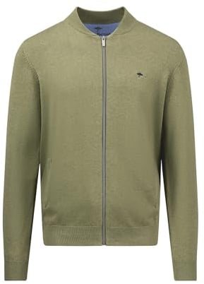 FYNCH-HATTON Cardigan mit College-Kragen Dusty Olive / 3XL