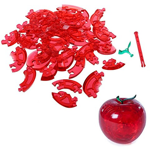 3D Crystal Puzzle - rot Apfel
