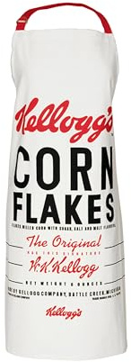 Dexam - Adult Apron, Vintage Kellogg's Corn Flakes Design, Adjustable Waist & Neck Straps, Front Pocket, Ideal Kitchen Chefs Apron
