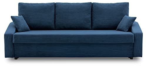 Couch Dorma mit schlaffunktion, einfacher Aufbau, modernes Design, polstermöbel. Schlafcouch zum Wohnzimmer. Widerstandsfähiges, Minimalistisches Design (POSO 005)