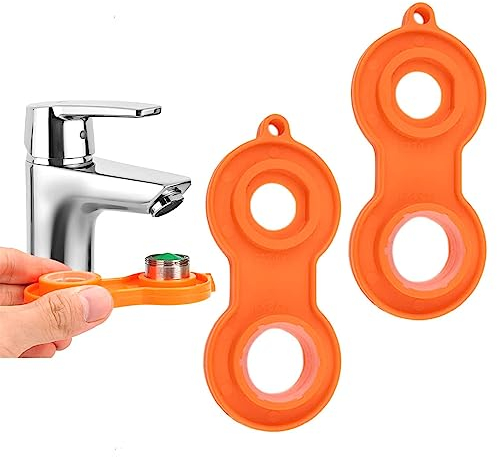 Llave de aireadores de llave de aireador de grifo - Llave de 2 piezas para aireadores de grifos, inserto de colador de grifo Llave de aireador universal Filtro de accesorio de descalcificador de grifo