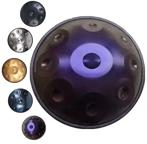 22 Inches Handpan Drum D Minor 9 notes Steel Hand Drum 432Hz/440Hz Hand Pan Drums for Family and Friends Sound Healing (Color : Purple, Size : 432Hz)