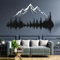 NORTH KAISER Metall Wandkunst | Berg und Wald Wanddeko | Große Wandskulptur aus Metall für Rustikales Zuhause, Wohnzimmer, Schlafzimmer, Innen und Outdoor (Weiss, 120 x 80 CM)