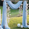 Lukery Hochzeit Vorhang Hochzeitsbogen, Querbehang Gardine Freihanddeko Himmelbett Vorhänge Stoff Tüll Transparent Voile Dekoration für Fotografie Party Hochzeit (75x1000cm（32FT）,19 Haze Blau)
