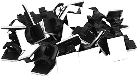 Ghulumn Lot de 50 colliers de serrage pour autocollants pour câbles rectangulaires en collier de serrage rapide pour
