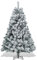 EINFEBEN Künstlicher Weihnachtsbaum mit Schnee, 150cm Christbaum mit 550 Spitzen PVC, Automatischer Tannenbaum mit Metallständer, Schwer Entflammbar