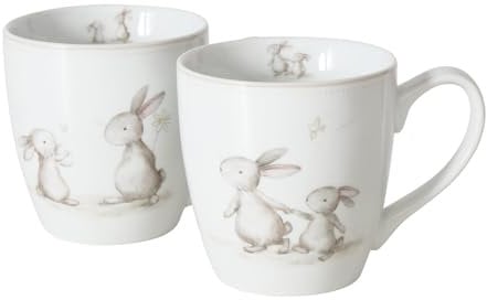 Tassen Becherset Ostern Hasenkinder Nostalgie Keramik je 480 ml