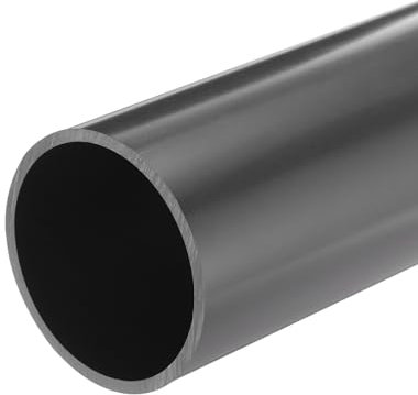 QUARKZMAN Tube Rigide en PVC Tube Rond 57mm ID 63mm OD 20cm Longueur Gris Foncé pour Conduite d'Eau, Manchon de Câble