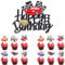 25PCS Cake Toppers, Themed Birthday Cake Decorations for Girls and Boys Birthday Party Decoration, Personalised Paper Cake Decorating Kit Happy Birthday Cake Topper