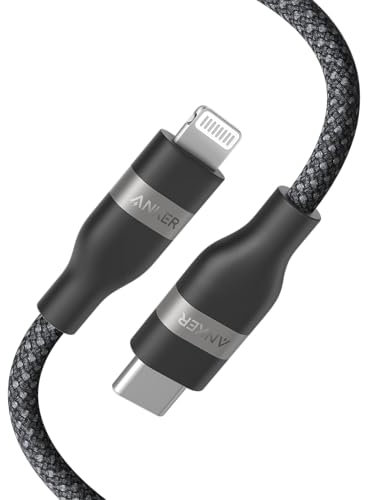 Anker USB C to Lightning Cable, Upcycled-Braided USB-C to Lightning Cord, Ultra-Fast Charging Cable for iPhone 14/13/12/11 Series and More (3ft)