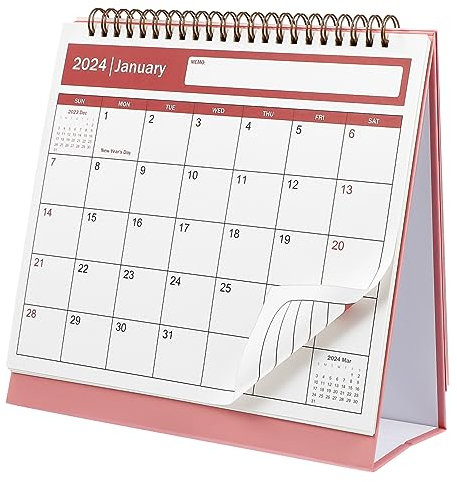 Tischkalender 2025 Planungskalender Rosa Papier Weihnachten Feier