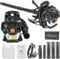 Petrol Leaf Blower, Ergonomic Design Leaf Blower Petrol with Adjustable Backpack Shoulder Straps & Multi-Level Speed, Leaf Blowers for Gardens Patios Gutters Driveways(52cc 550CFM)