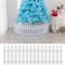 Recinzione per Albero di Natale, 25 Pezzi 12x29,5 cm Recinto per Albero di Natale in Plastica Bianca, Recinzione Decorativa per Albero di Natale, Decorazione per Feste di Natale Giardino Casa