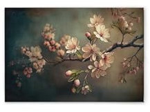 A.S. Création WTD DD133147 - Lienzo decorativo (60 x 40 cm), diseño de flores de cerezo, color gris y rosa