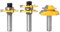 3Pcs 12MM 1/2 Wood Milling Cutter Woodworking Tool 45 Degree Lock Mitre Glue Joint Bit Router Bit Set 3 Teeth T Shape(12mm)