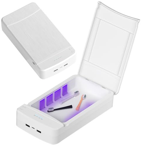 Stérilisateur de lampe UV portable à double couche : boîte de désinfection UV WIYETY boîte de stérilisateur d'outil de stérilisateur pour ongles UV, appareil de désinfection UV professionnel pour