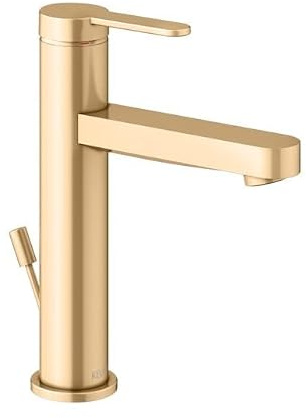 Keuco Waschtisch-Einhebelmischer 130 IXMO Flat A 124mm, m Abl.garn, Ros. rd, MS geb.