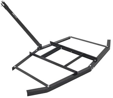 VEVOR Schleppegge, 167,6 cm breite, Q235 Stahl-Wiesenegge mit verstellbaren Stangen & Bolzenkupplung, Tragkraft bis zu 22,7 kg, Wiesenschleppe für Geländefahrzeuge, UTVs, Garten- & Rasentraktoren
