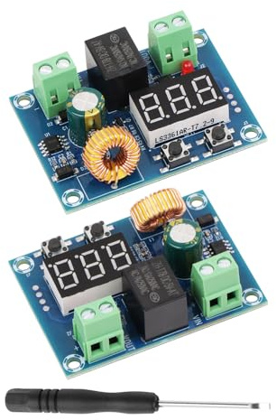 RIIEYOCA XH-M609 DC 12-36V Battery Undervoltage Protection Module, Over-Discharge Protection Board with Digital Display, Low Voltage Cut Off Protector(2-Pack)