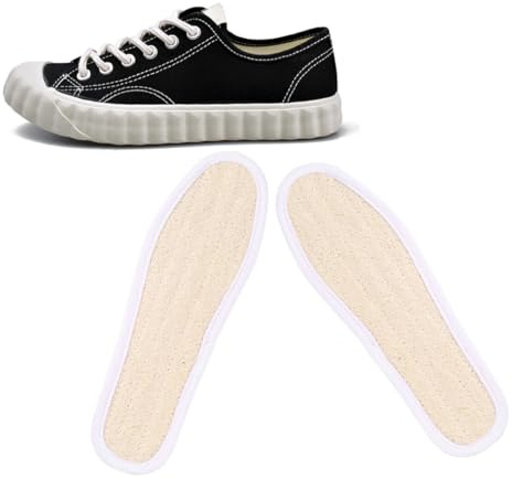 BIUDECO Atmungsaktive Luffa Schuh Einlegesohlen zur Schweißabsorption und Geruchsminderung Beige für Täglichen Sportlichen Gebrauch