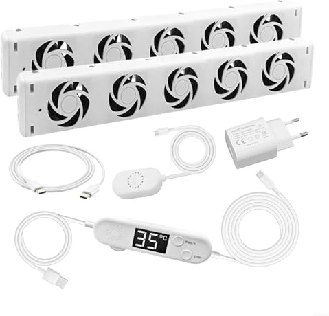 URPIZY Heizkörperventilator 3.0 | Smart Heizkörper Ventilator Verstärker，Smartes Gerät Mit Einstellbarer Geschwindigkeit | Leiser Betrieb & Energieeinsparung(MXRV-25-P202)